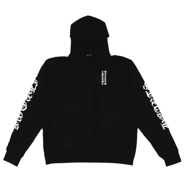 크롬하츠 버티컬 로고 후드 사이즈 m