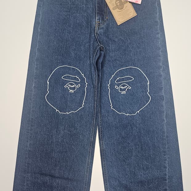 베이프 에이프 헤드 12온스 데님 팬츠