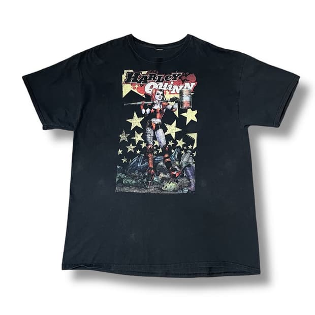 빈티지 할리퀸 프린팅 반팔 티셔츠