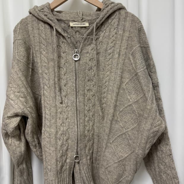 [새상품] 라퍼지스토어 울 니트 후드집업