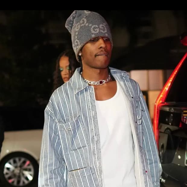 [L]구찌 GG 패턴 니트 비니