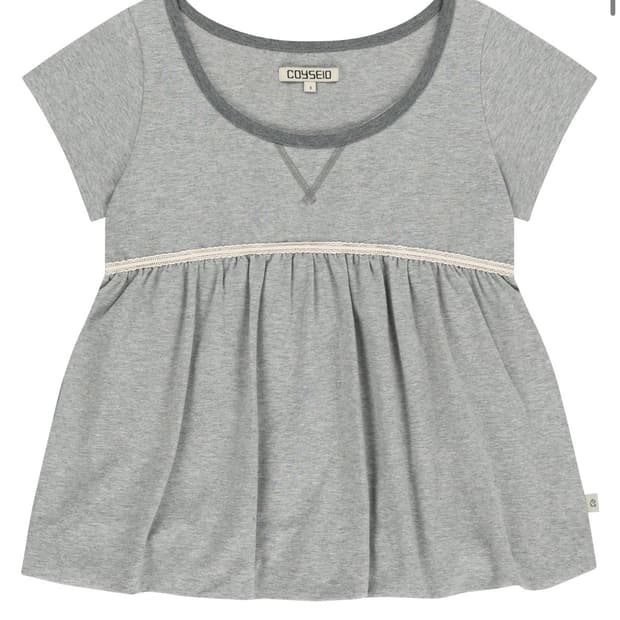 코이세이오 레이스벌룬티셔츠 그레이