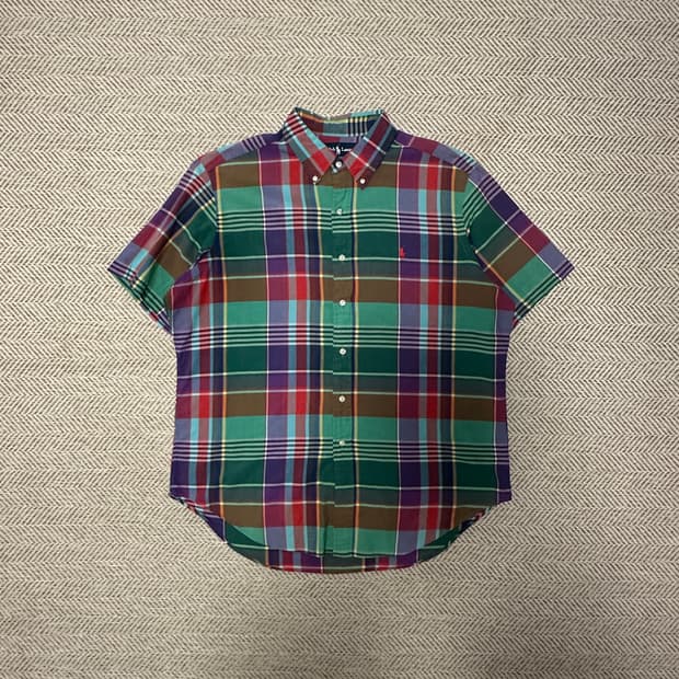 POLO RALPH LAUREN madras half shirt