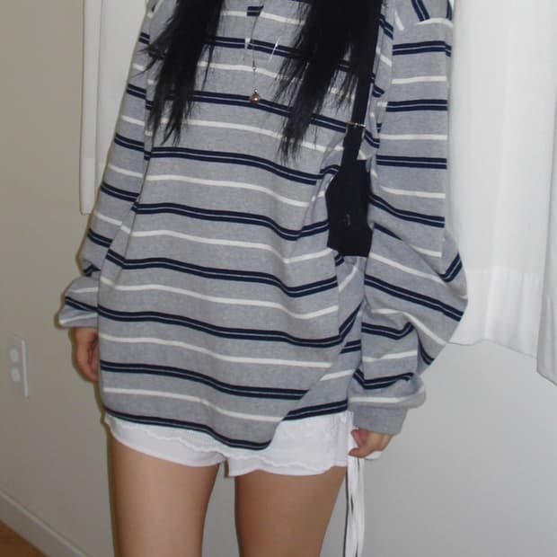 아워캐비넷 ourcabinet rugby over shirts gray