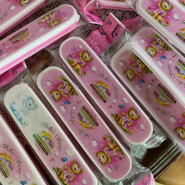 곰돌이 수저통 10개