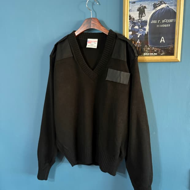 80-90’s USN Commando V neck Service Swea