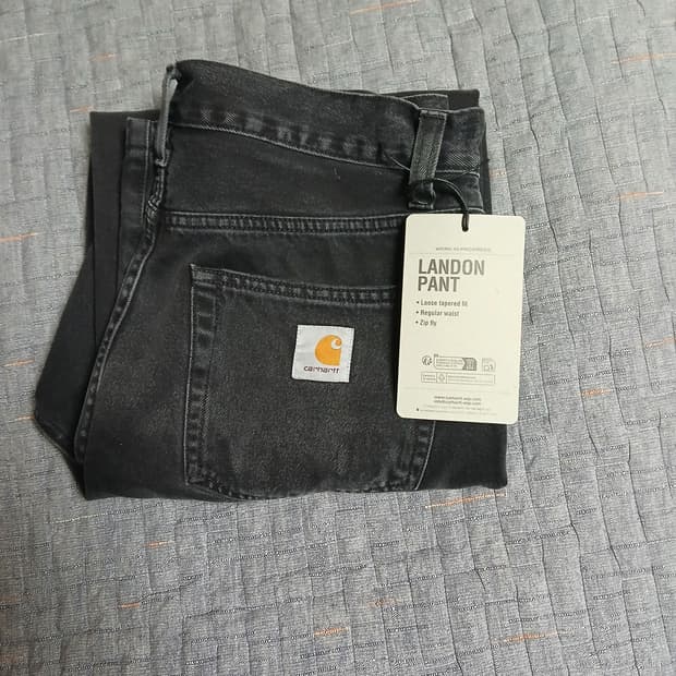 [32]칼하트 랜든팬츠 블랙스톤워시
