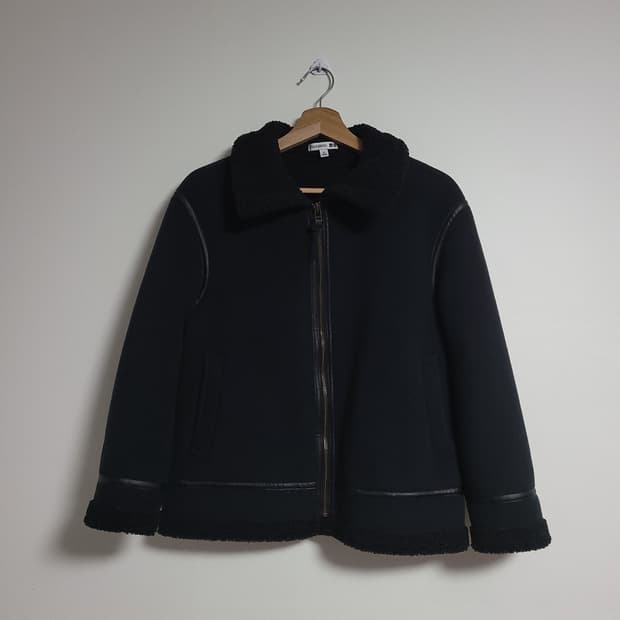 (M) UNIQLO JW앤더슨 유니클로 블랙 무스탕 자켓