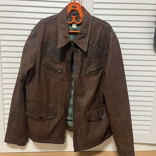 RRL 웨스턴 엠브로이디드 레더 자켓