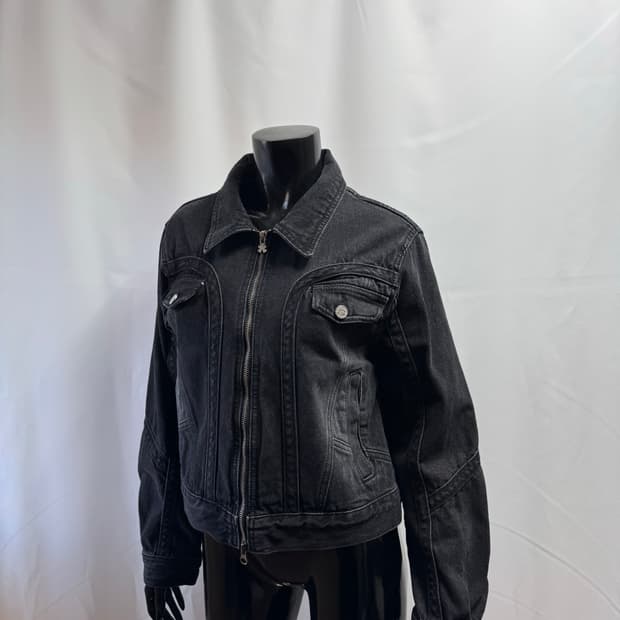 rdvz 알디브이제트 웨스턴 크롭 데님 투웨이 자켓