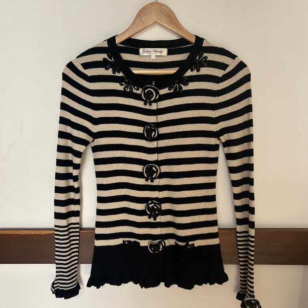 스트라이프 비즈 가디건 