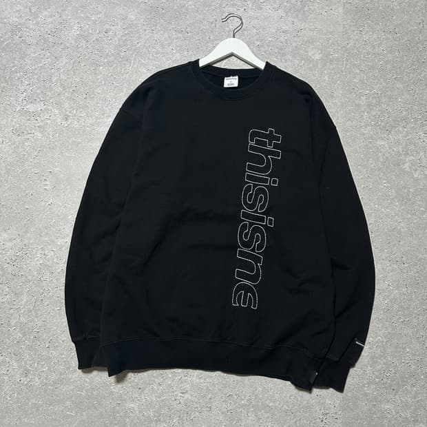 디스이즈네버댓 스펠아웃 블랙 맨투맨