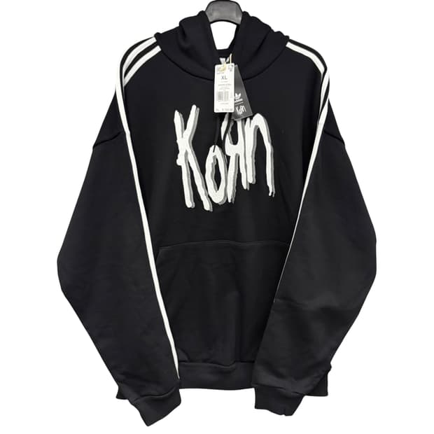 아디다스 X Korn 블랙 후드티 XL 