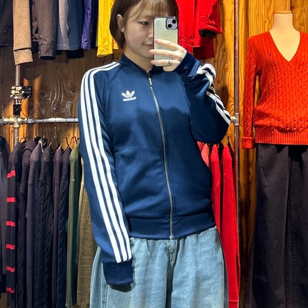 S 아디다스 파이어버드 네이비 카라리스 트랙탑