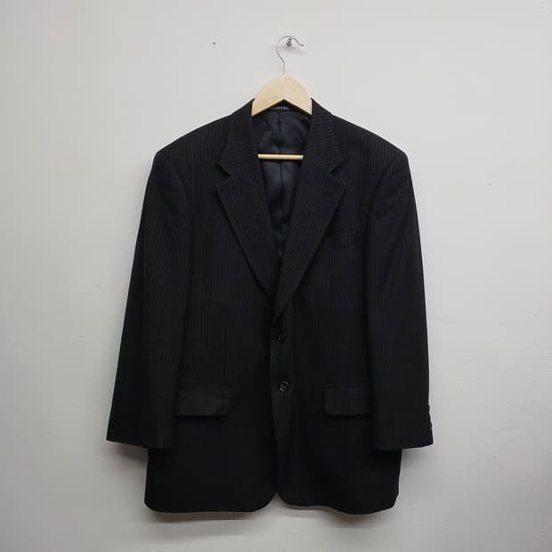 마에스트로 스트라이트 투버튼 블레이저 울  자켓 100