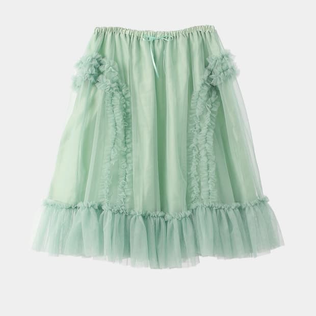생긴스튜디오 러플 샤스커트 민트