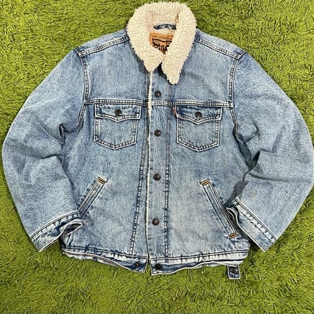 리바이스 오렌지탭 데님 쉐르파 자켓 90/S
