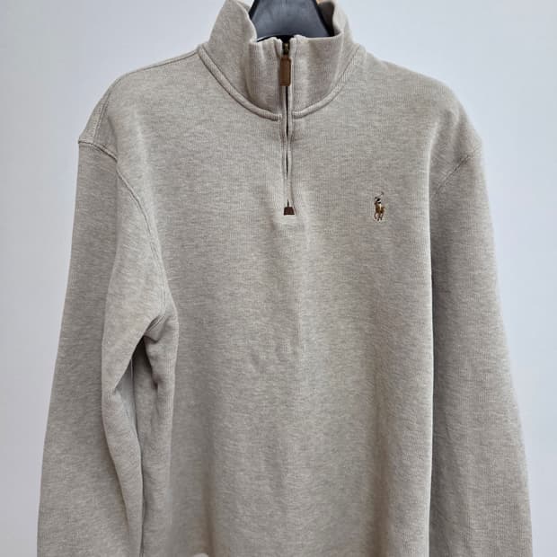폴로 랄프로렌 하프집업 베이지 스웨터 L(105)