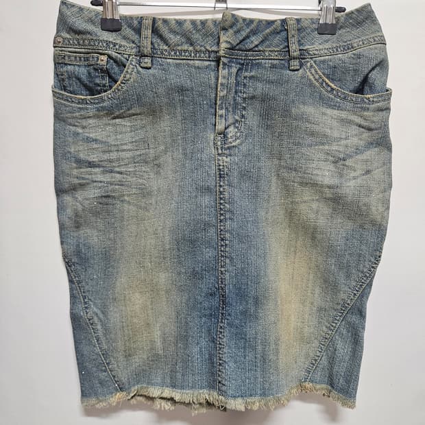Japan Vintage 글리터 데님 스커트 S
