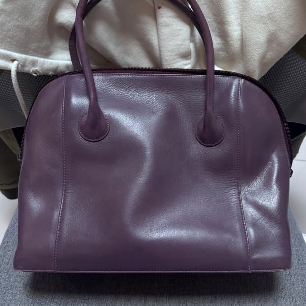이세이미야케 가죽 토트백 퍼플