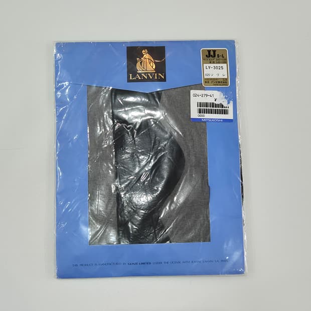 LANVIN 블랙 시어 팬티스타킹