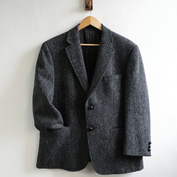 해리스 트위드 투버튼 블레이져