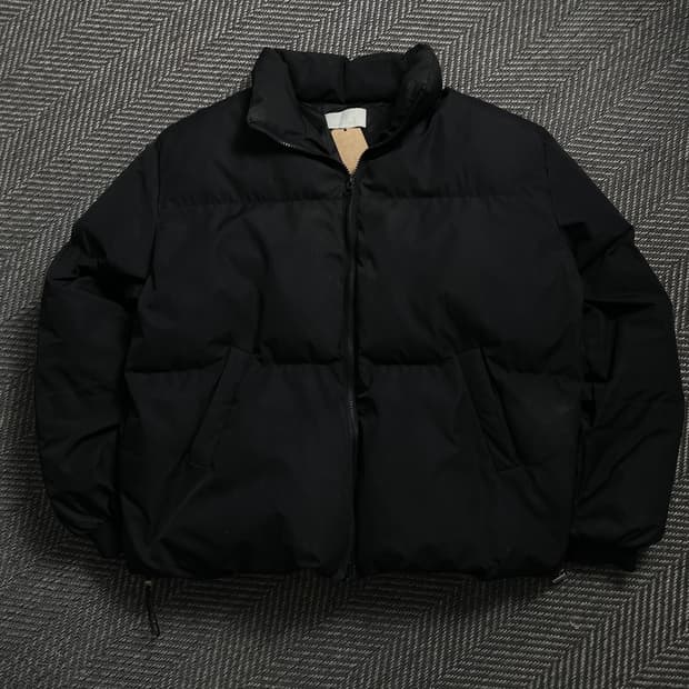 무드인사이드 미니멀 푸퍼 패딩 점퍼 블랙o 4559