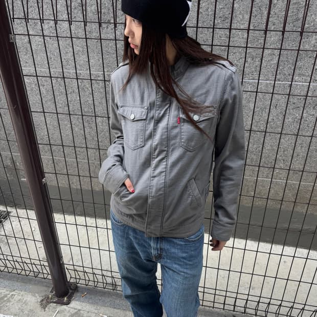 리바이스 그레이 밀리터리 자켓