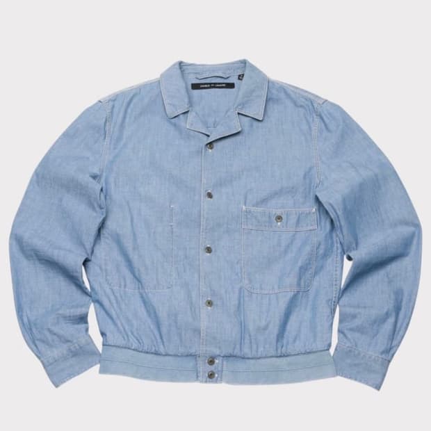 [L] 유니클로x르메르 샴브레이 블루종 자켓