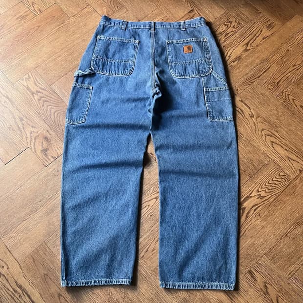 [36]칼하트 USA 덩가리핏 싱글니 카펜터 워크 데님 팬츠