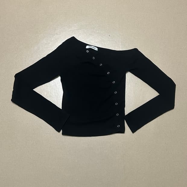 원숄더 스냅 가디건