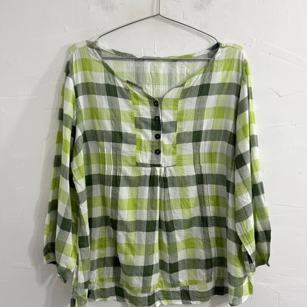mori check blouse