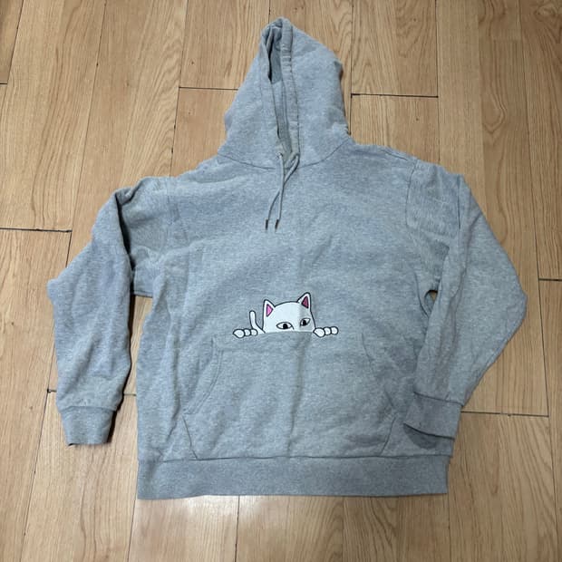 립앤딥 박시 후드티 그레이 L