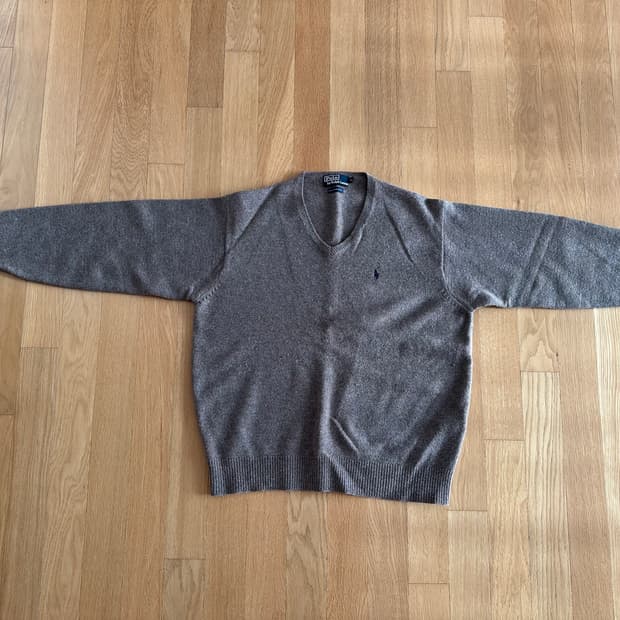 폴로 랄프로렌 램스울 V넥 니트
