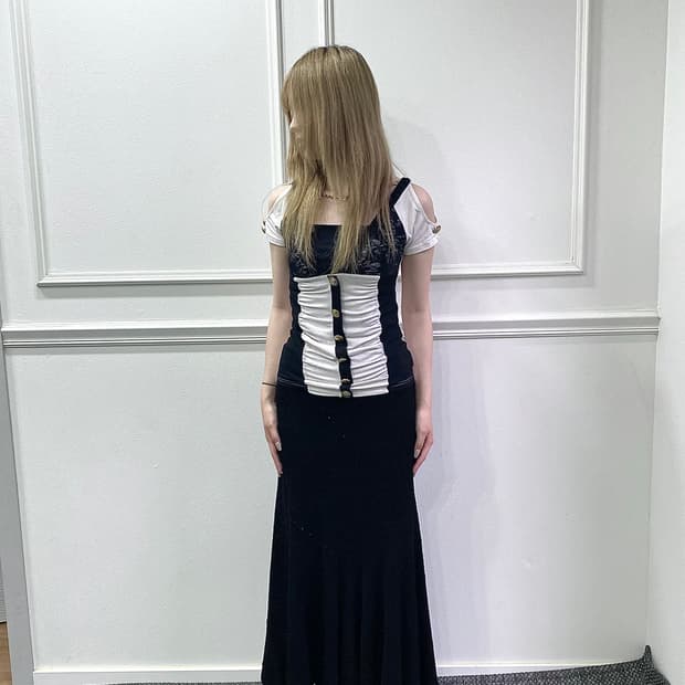 2000s paisley pattern Wave Design Skirt
