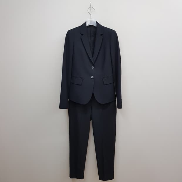 Theory 띠어리 블랙 울 테일러드 자켓  슬랙스 셋업 수트 0사이즈