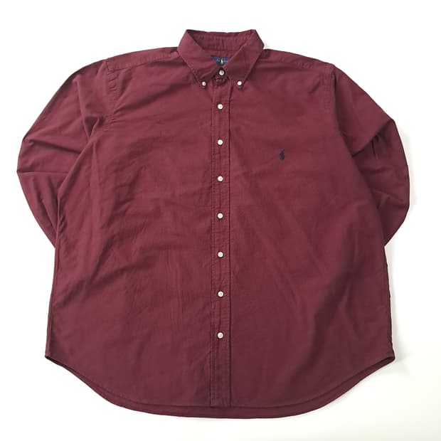 CK322 XB 폴로 QR인증 버건디와인 버튼다운 셔츠 남방
