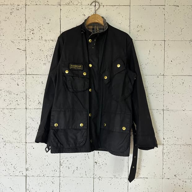 34 바버 인터네셔널 자켓 블랙