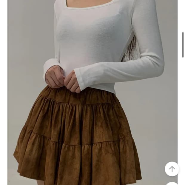 스웨이드 스커트