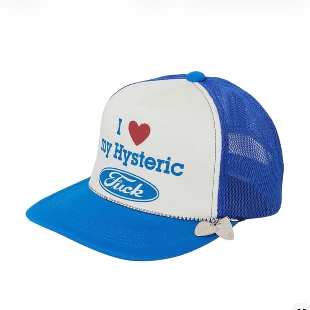 히스테릭 글래머 마이 히스테릭 메쉬 캡 블루
