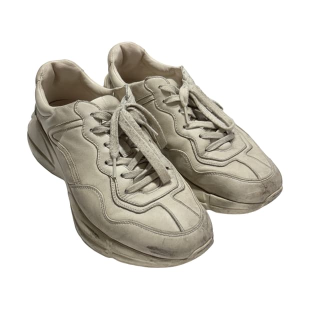 구찌 라이톤 더티 스니커즈 아이보리 GUCCI RHYTON DIRTY