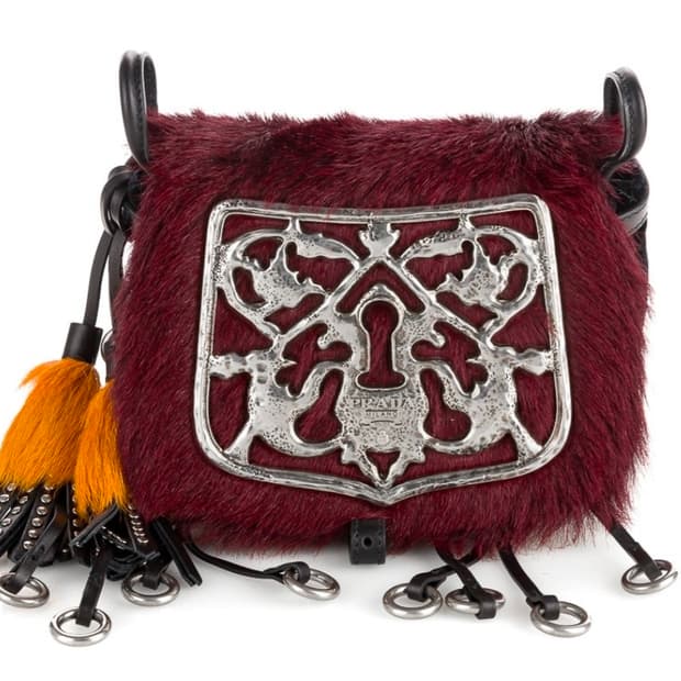 (새상품) 프라다 컬렉션 양털 핸드백 미니백