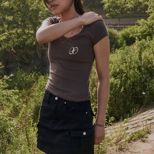 애즈온 스커트 ASON SIDE POCKET CARGO SKIRT