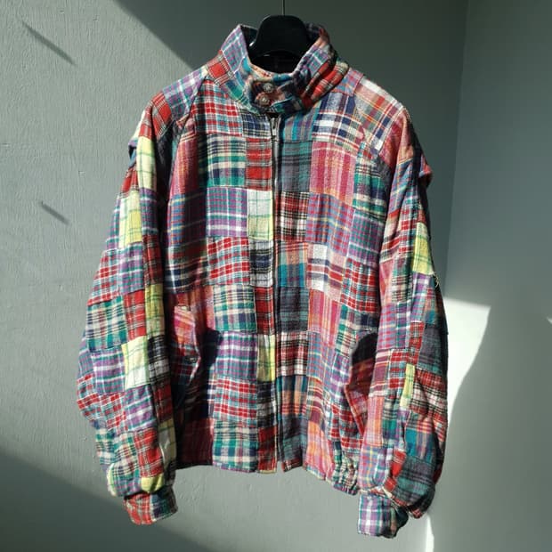 90s KEARNEYHOUSE patchwork harrington jk