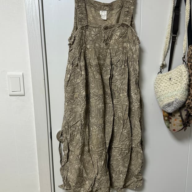 빈티지 히피 모리 에스닉 패턴 원피스