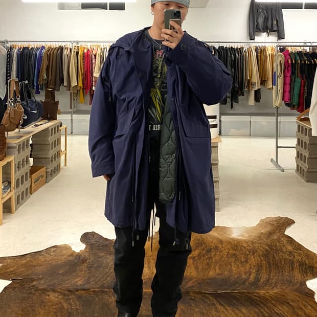 파쉬테일 파카 Hooded Drawstring Parka