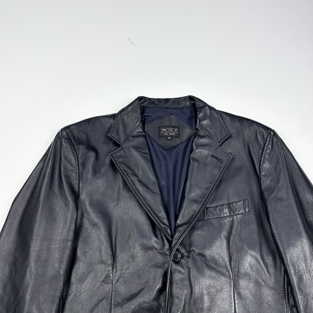 VTG 빈티지 소가죽 블랙 블레이저 자켓 (M)