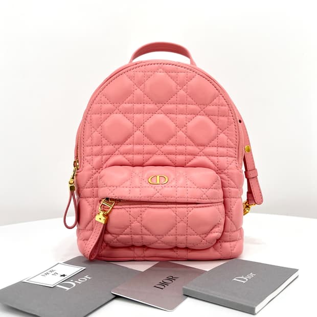 크리스찬 디올 까나쥬 미니 백팩 핑크