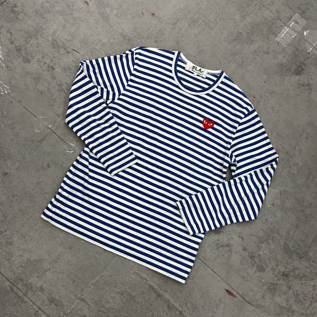 꼼데가르송 스트라이프 롱 슬리브