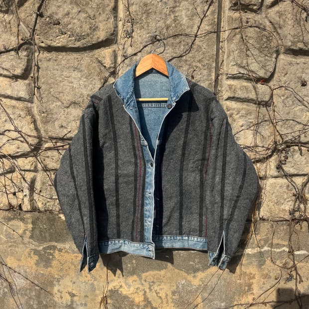 80s 리바이스 빈티지 블랭킷 안감 3rd 데님 트러커 자켓 105